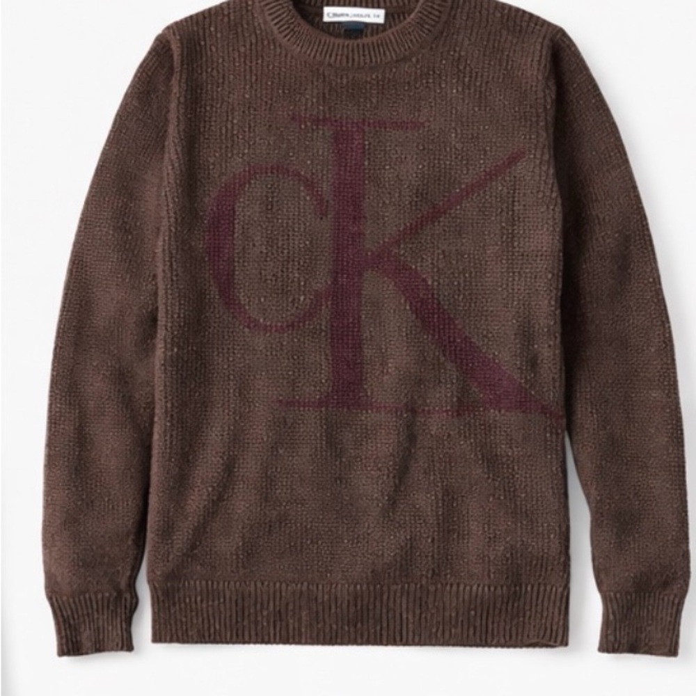 Calvin Klein Brown Knit Sweater XL